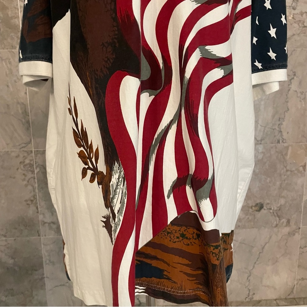 American Summer USA Flag Eagle Patriotic Polo Shirt - Picture 3 of 10
